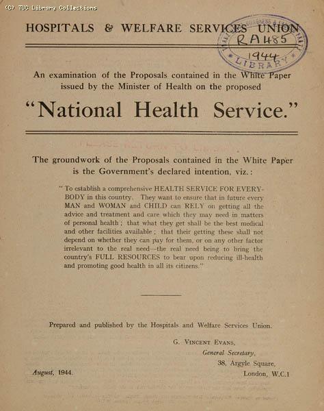 National Health Service proposals, 1944