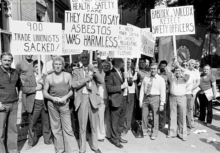 Asbestos demonstration, 1970s