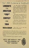 Leaflet - Amateur pop and group contest, 1964