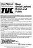 British Leyland privatisation - TUC leaflet 1985