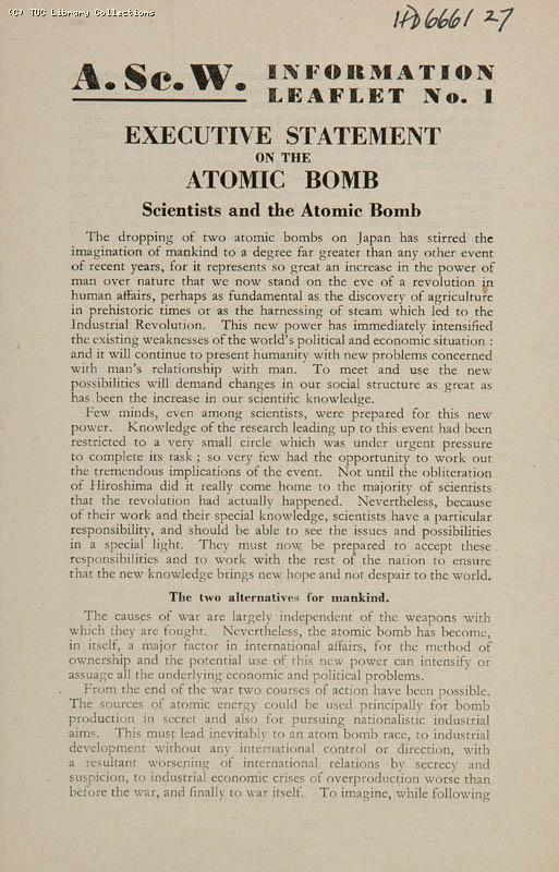 Scientists and the Atomic Bomb, 1945