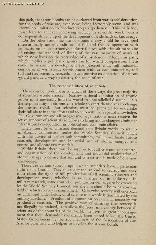 Scientists and the Atomic Bomb, 1945
