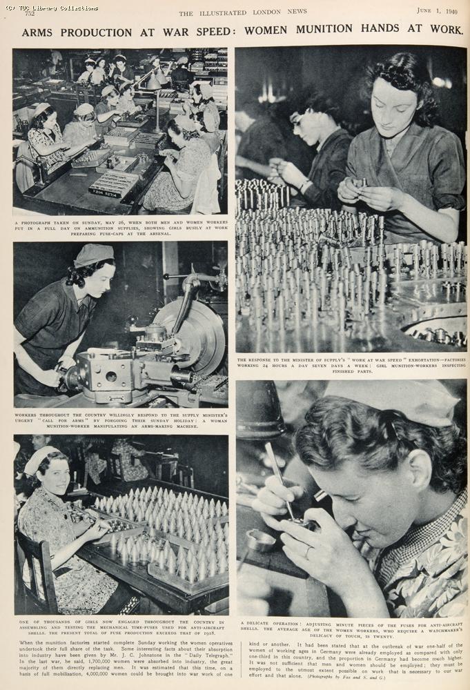 Women in arms production, 1940