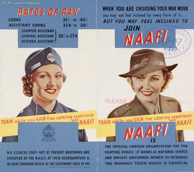 NAAFI leaflet, 1943
