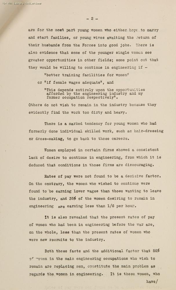 AEU Women's Enquiry, 1945