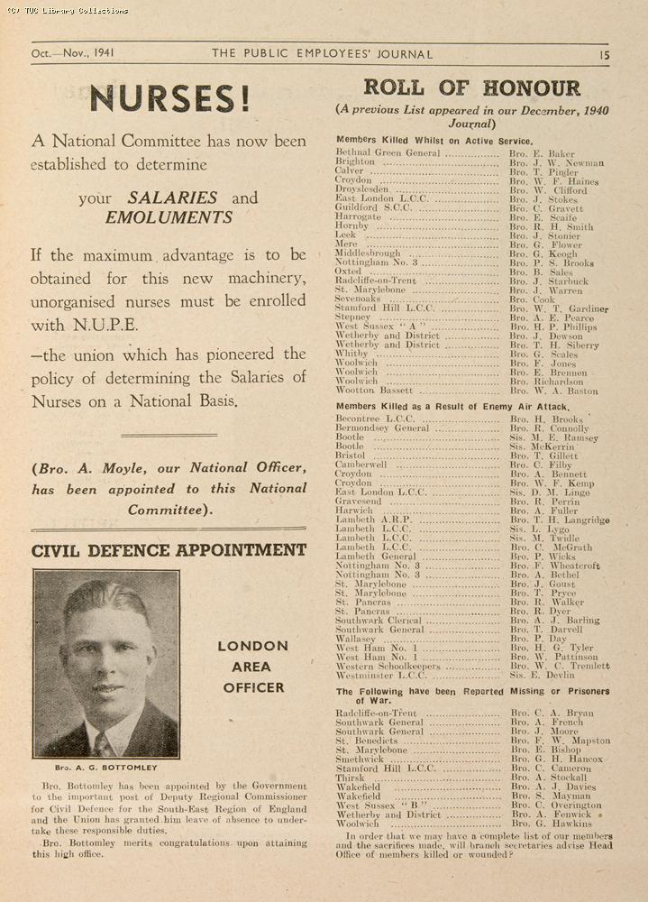 Roll of Honour, 1941