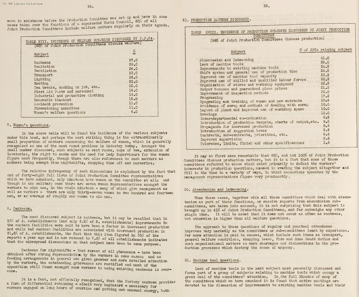 Enquiry into Joint Production Committees, 1942
